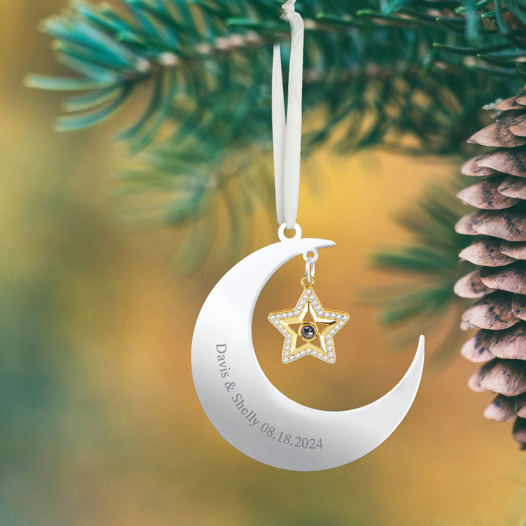 圣诞树月亮挂饰