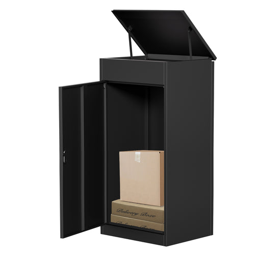 Package Delivery Boxes for Outside, Large Mailbox for Parcel 19.7”x16.1x”41.3”, Anti-Theft Parcel Mailbox with Coded Lock, Wall Mounted Waterproof Home Parcel Box for Porch Yard, Galvanized Steel