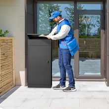 Load image into Gallery viewer, Package Delivery Boxes for Outside, Large Mailbox for Parcel 19.7”x16.1x”41.3”, Anti-Theft Parcel Mailbox with Coded Lock, Wall Mounted Waterproof Home Parcel Box for Porch Yard, Galvanized Steel