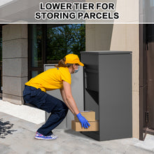 Load image into Gallery viewer, Package Delivery Boxes for Outside, Large Mailbox for Parcel 19.7”x16.1x”41.3”, Anti-Theft Parcel Mailbox with Coded Lock, Wall Mounted Waterproof Home Parcel Box for Porch Yard, Galvanized Steel