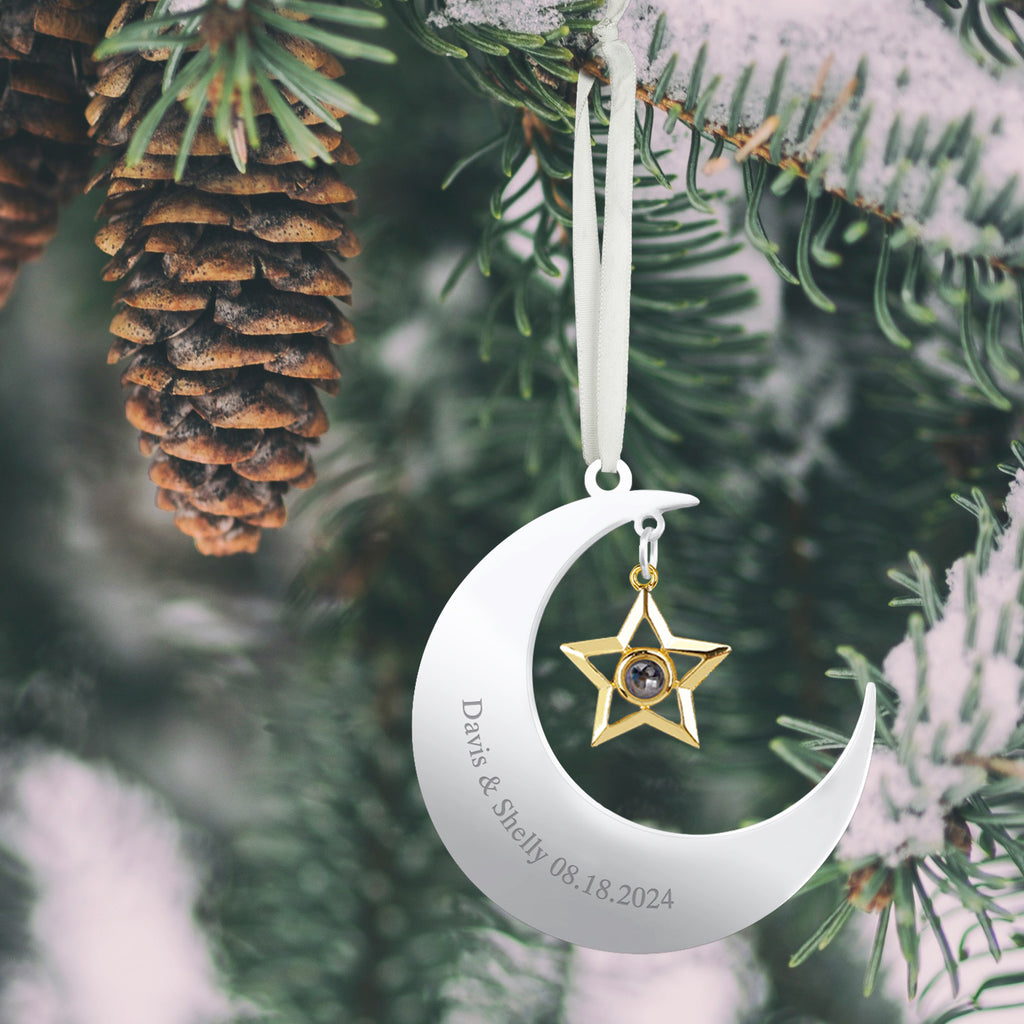 圣诞树月亮挂饰