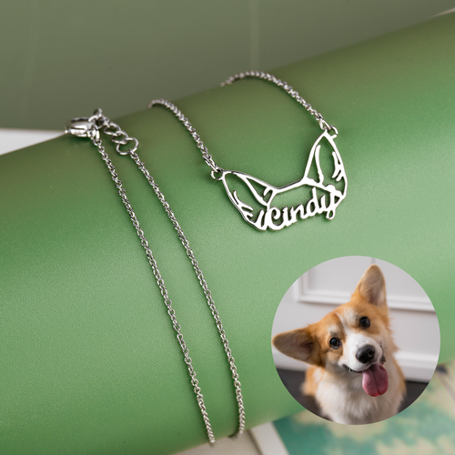 dog earrings necklace