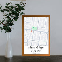 Load image into Gallery viewer, 情侣相框地图