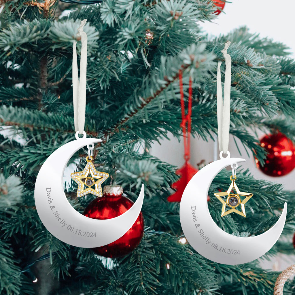 圣诞树月亮挂饰