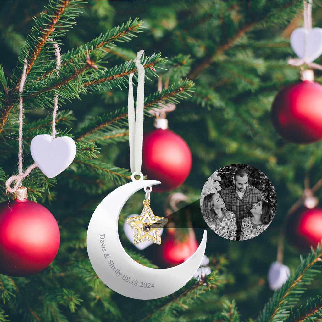 圣诞树月亮挂饰