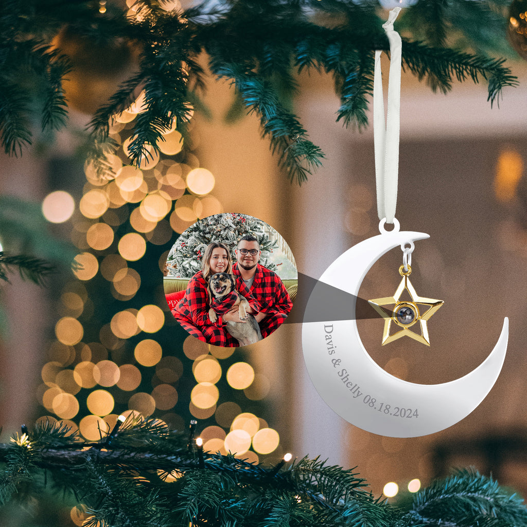 圣诞树月亮挂饰