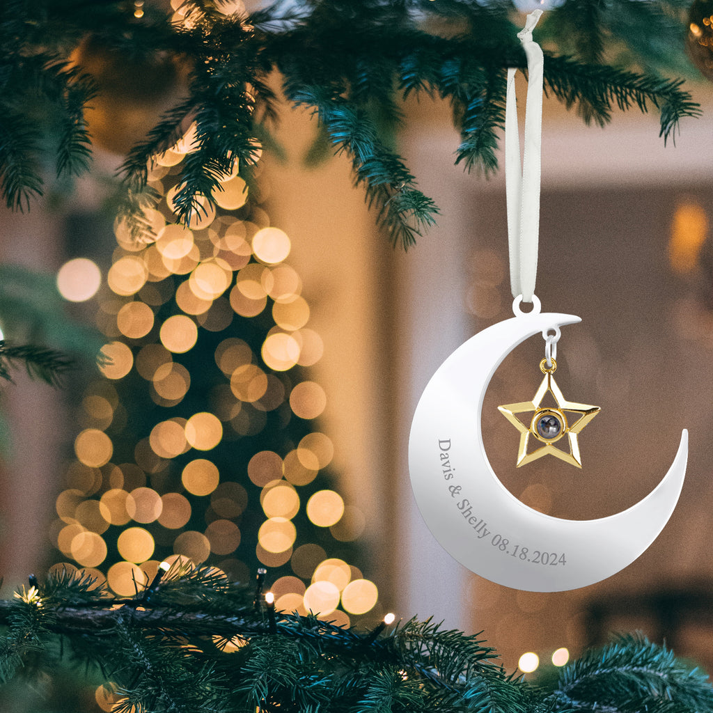 圣诞树月亮挂饰