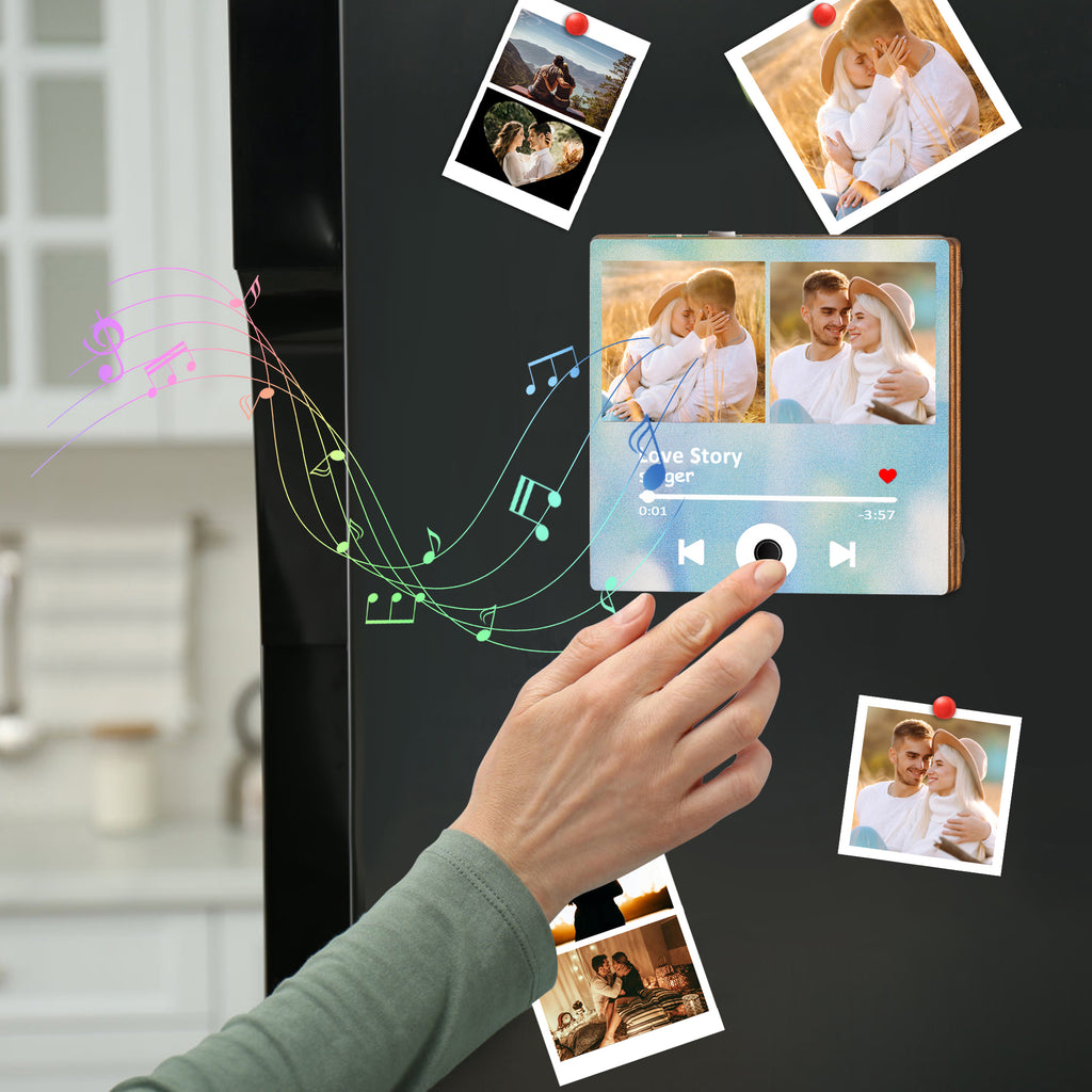 木质音乐冰箱贴