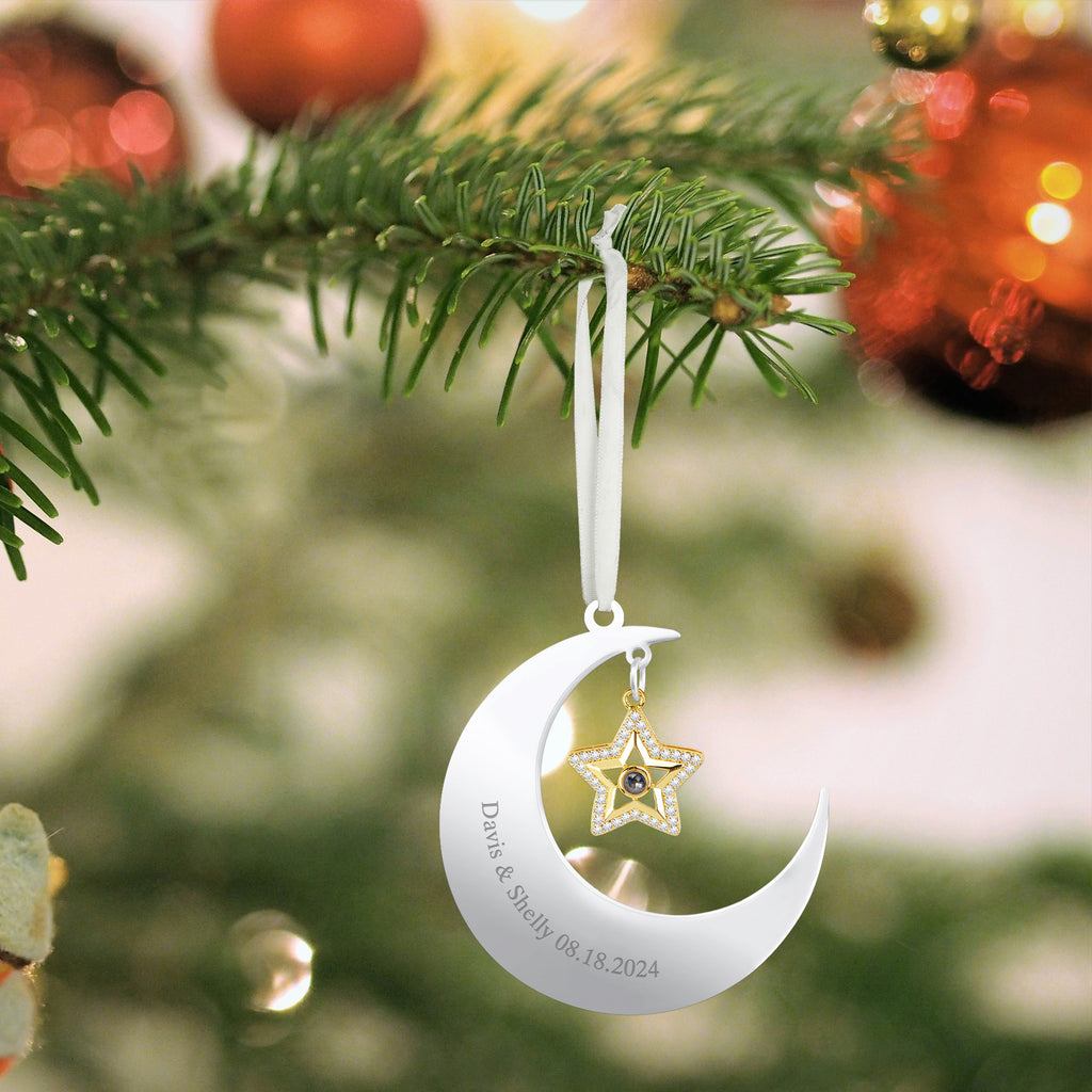 圣诞树月亮挂饰