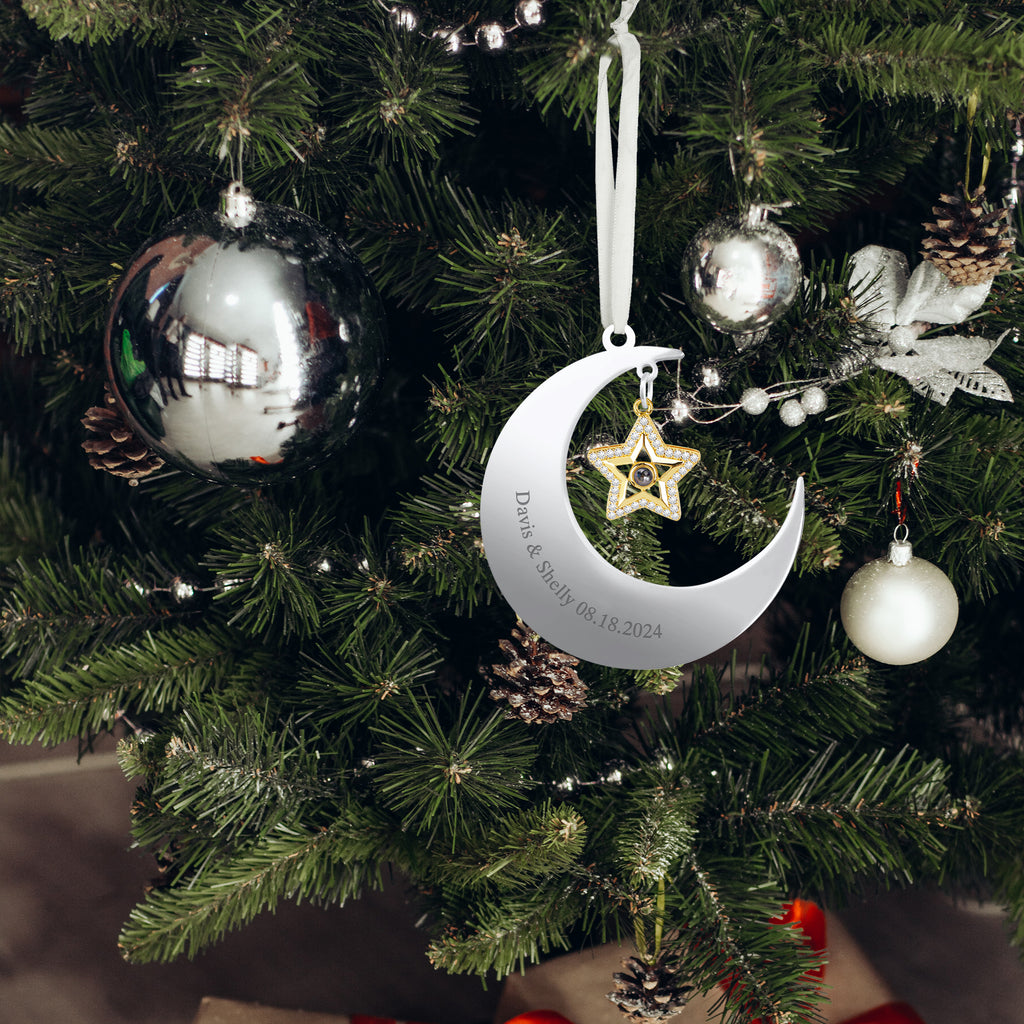 圣诞树月亮挂饰