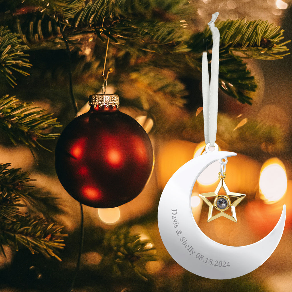 圣诞树月亮挂饰