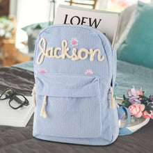 Load image into Gallery viewer, 灯芯绒双肩包