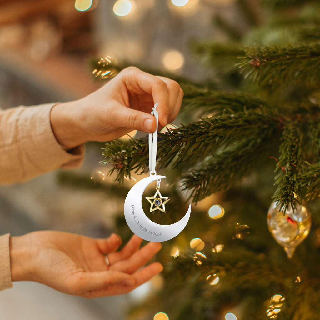 圣诞树月亮挂饰