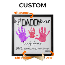 Load image into Gallery viewer, Customized Father&#39;s Day DIY Palm Print Photo Frame Ornament