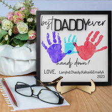 Load image into Gallery viewer, Customized Father&#39;s Day DIY Palm Print Photo Frame Ornament