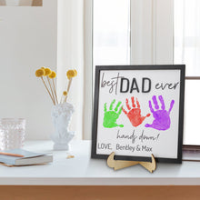 Load image into Gallery viewer, Customized Father&#39;s Day DIY Palm Print Photo Frame Ornament
