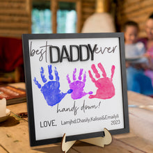 Load image into Gallery viewer, Customized Father&#39;s Day DIY Palm Print Photo Frame Ornament