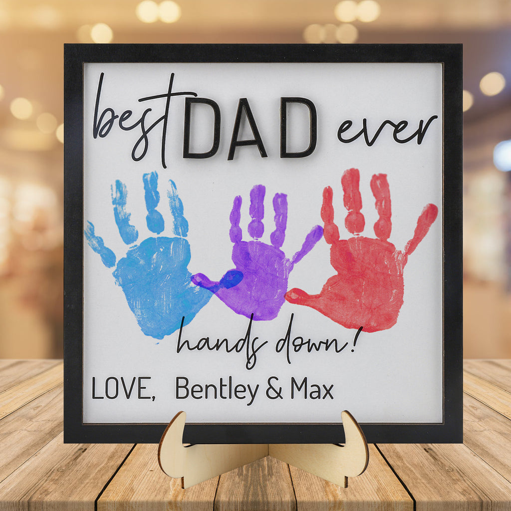 Customized Father's Day DIY Palm Print Photo Frame Ornament