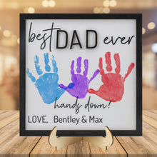 Load image into Gallery viewer, Customized Father&#39;s Day DIY Palm Print Photo Frame Ornament