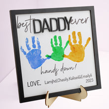 Load image into Gallery viewer, Customized Father&#39;s Day DIY Palm Print Photo Frame Ornament