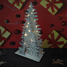 Load image into Gallery viewer, 木质3D圣诞灯饰树