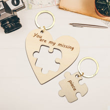 Load image into Gallery viewer, 情侣拼图钥匙扣