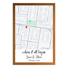 Load image into Gallery viewer, 情侣相框地图