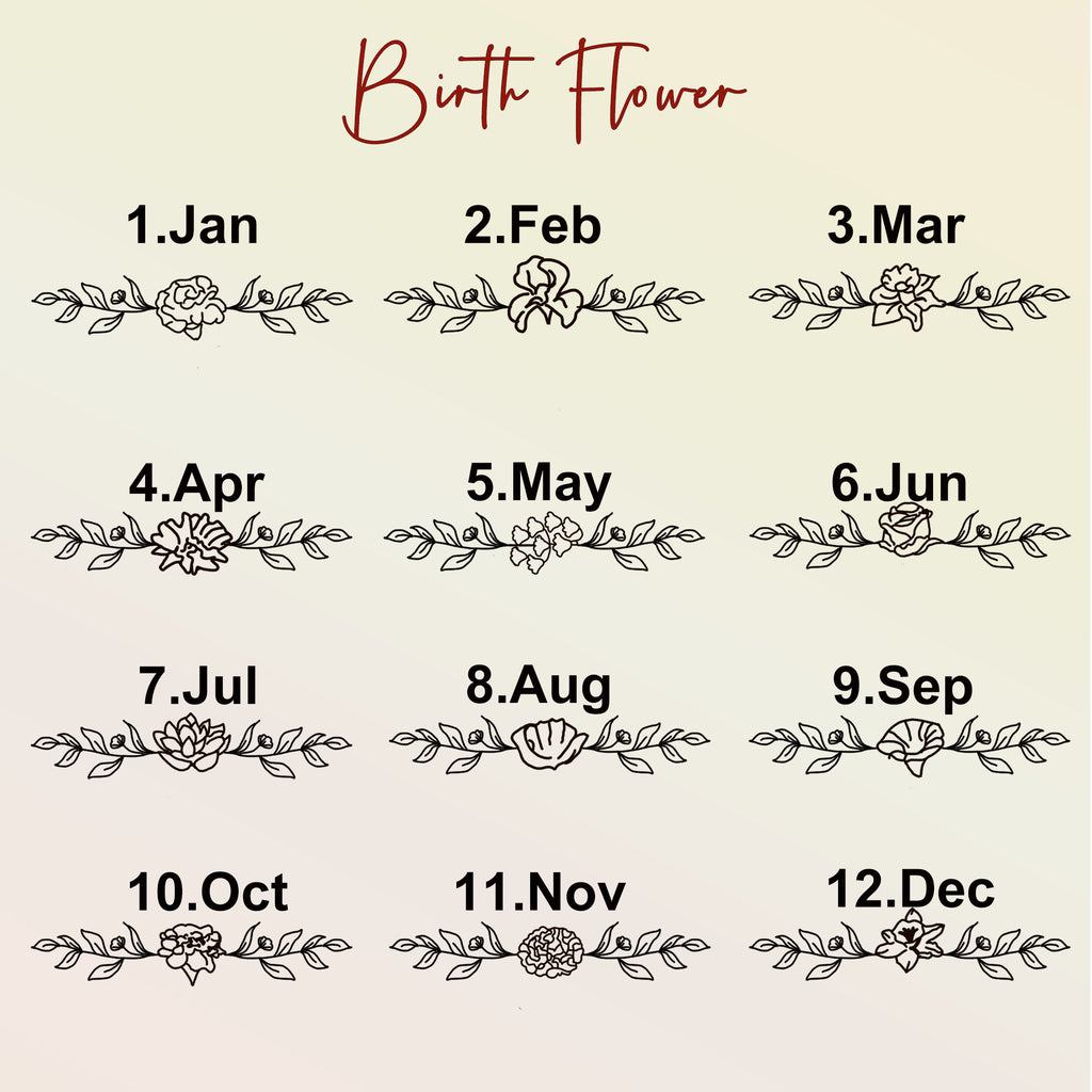 birth flower bracelet
