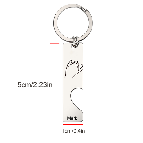 pinky promise heart keychain for couples