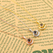 Load image into Gallery viewer, Diamond Double Circle Projection Necklace