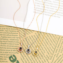 Load image into Gallery viewer, Diamond Double Circle Projection Necklace