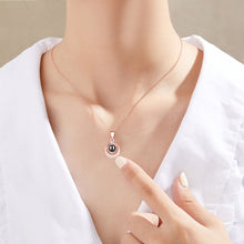 Load image into Gallery viewer, Diamond Double Circle Projection Necklace