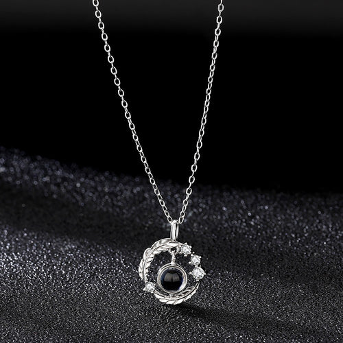 leather projection necklace