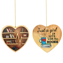 Load image into Gallery viewer, book lover ornament