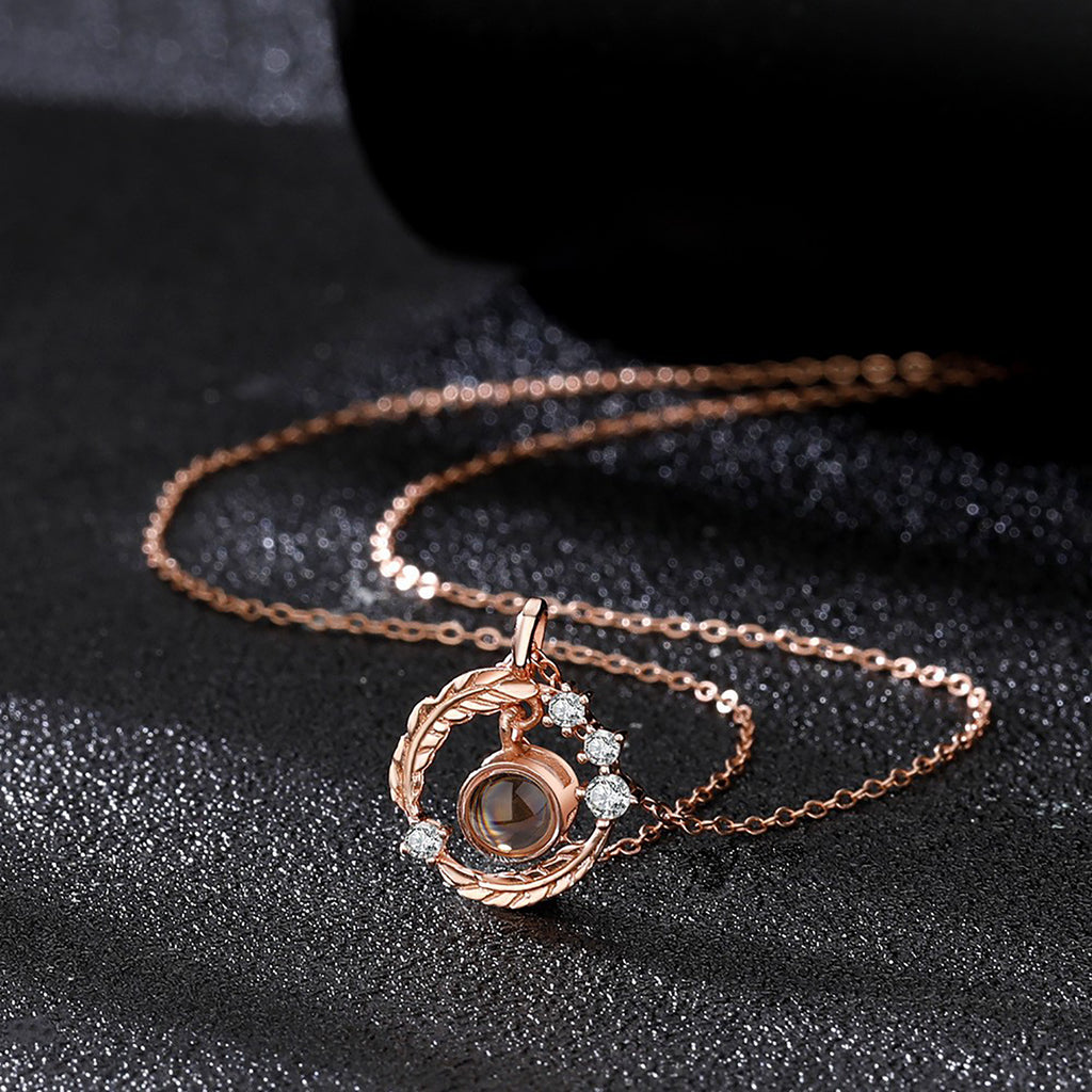 leather projection necklace