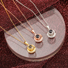 Load image into Gallery viewer, Diamond Double Circle Projection Necklace