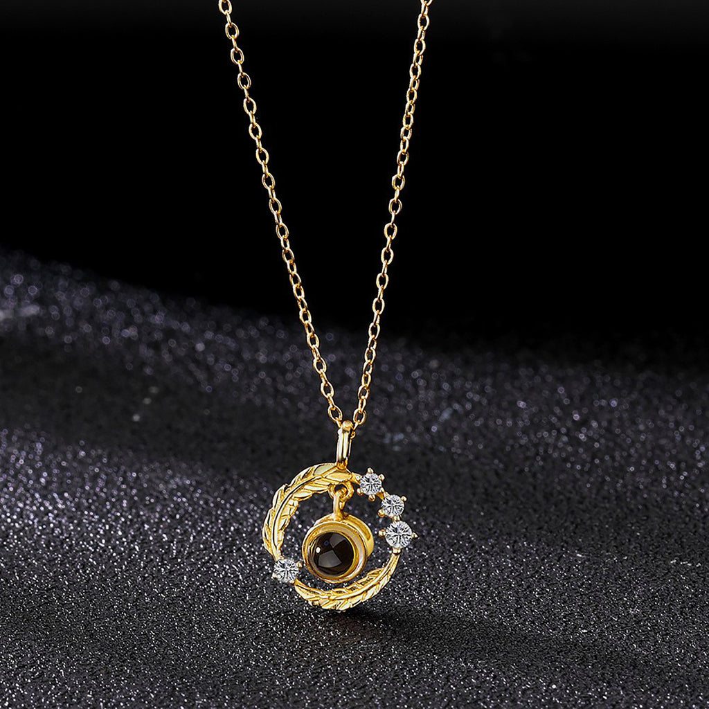 leather projection necklace