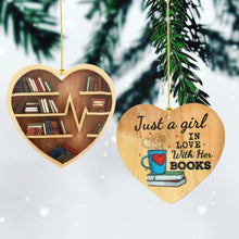 Load image into Gallery viewer, book lover ornament