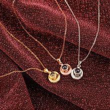 Load image into Gallery viewer, Diamond Double Circle Projection Necklace