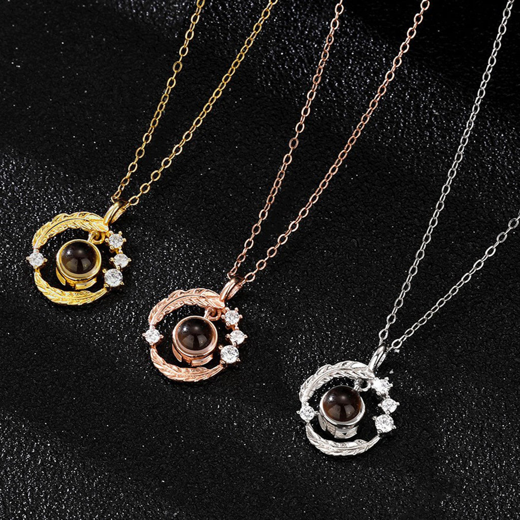 leather projection necklace