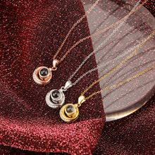 Load image into Gallery viewer, Diamond Double Circle Projection Necklace