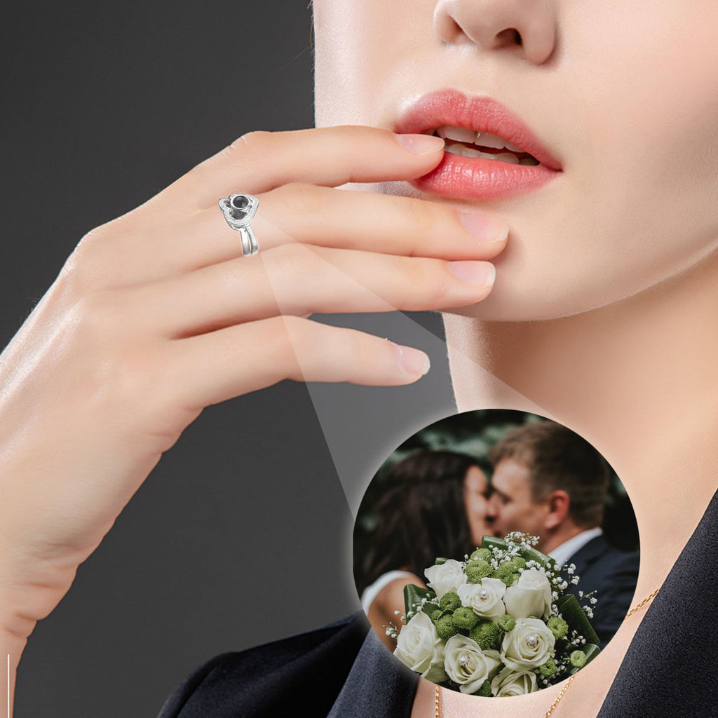 heart projection ring