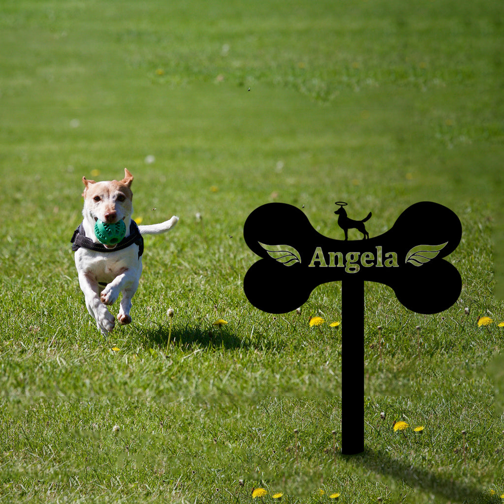dog metal sign