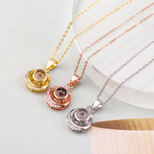 Load image into Gallery viewer, Diamond Double Circle Projection Necklace