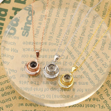 Load image into Gallery viewer, Diamond Double Circle Projection Necklace