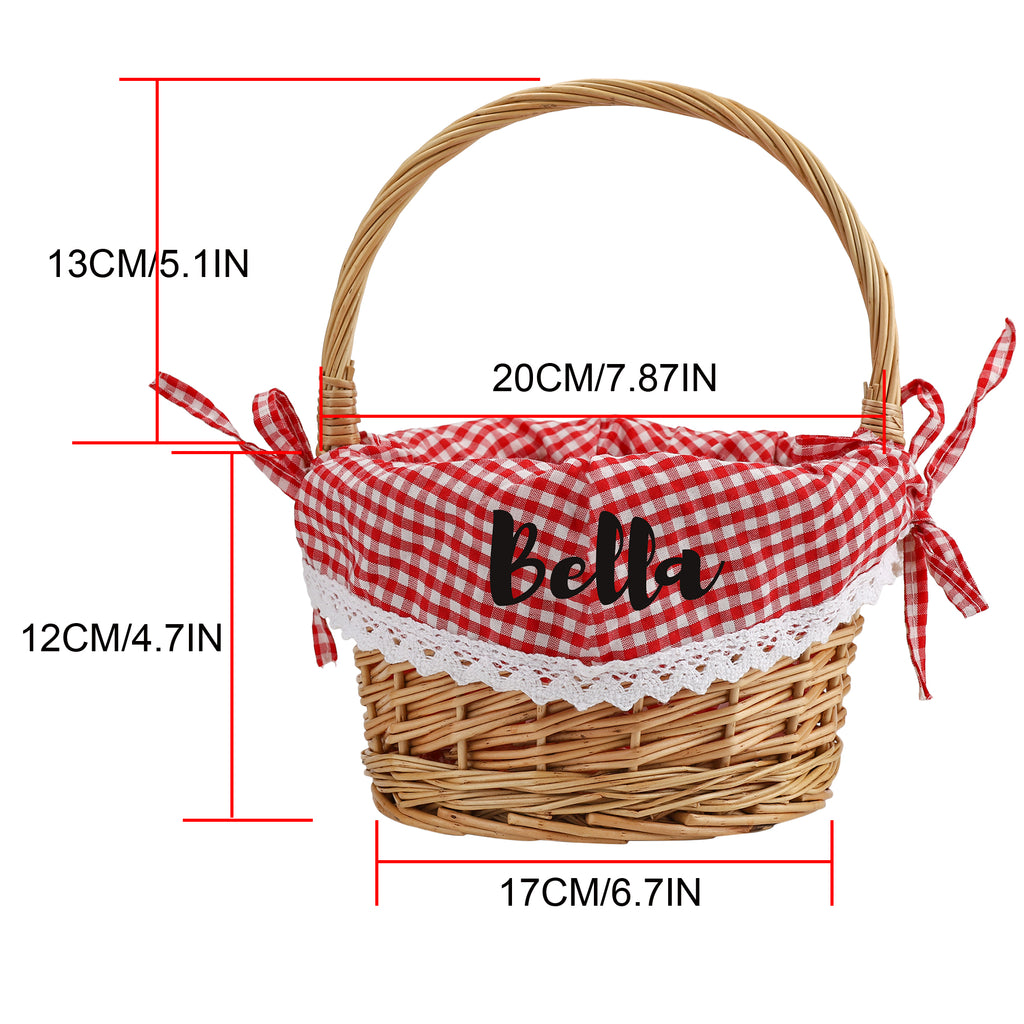 Personalized Easter Willow Basket