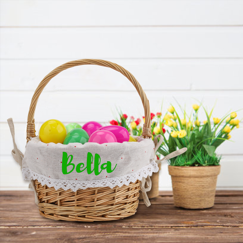 Personalized Easter Willow Basket