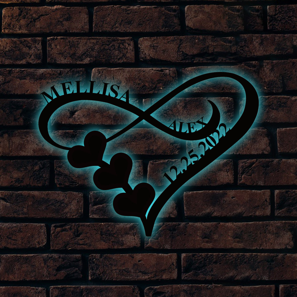 metal wall art light B