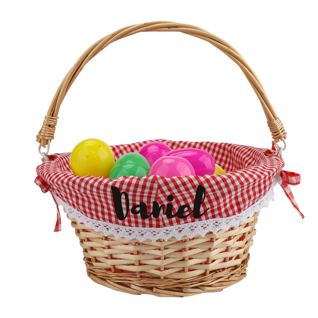 Personalized Easter Willow Basket