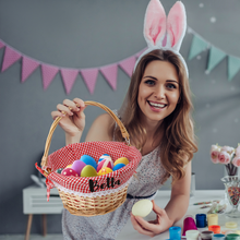 Load image into Gallery viewer, Personalized Easter Willow Basket